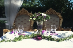 Sommarbröllop i glashuset - honnörsbordet