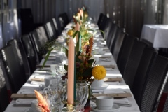 Höstbröllop med vackert arrangemang!